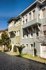 world locations,Asia,Europe,turkey,marmara,istanbul, Soğukçeşme Sokağı with typical Ottoman houses of the late 19th century