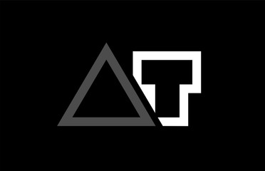 white black grey alphabet letter logo combination design