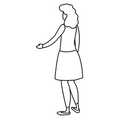 beautiful and young woman character