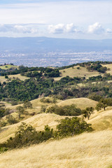 Obraz premium View towards San Jose and south San Francisco bay from Joseph Grant County Park, California