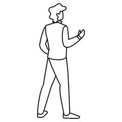 young and casual man character