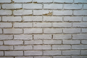 Seamless design vintage style in natural light ancient cream beige yellow brown brick wall textured  background. white brick wall, texture of whitened masonry as a background