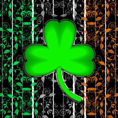 St.Patrick 's Day. Celebration. Illustration - Irish magic forest clover trefoil. Green clover.