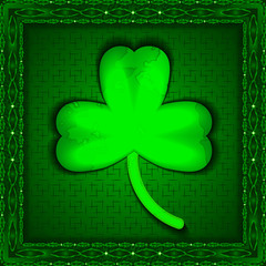 St.Patrick 's Day. Celebration. Magic border. Ireland clover trefoil. Green summer. Holiday.
