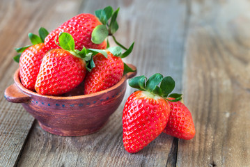 Bowl of fresh strawberries