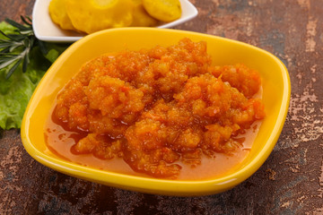 Zucchini squash caviar