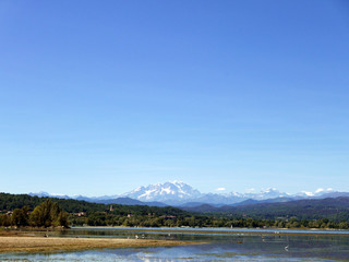 il monte rosa che si vede in lontananza