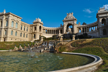 Fototapeta na wymiar Palais Longchamp during a sunny day in Marseille, France