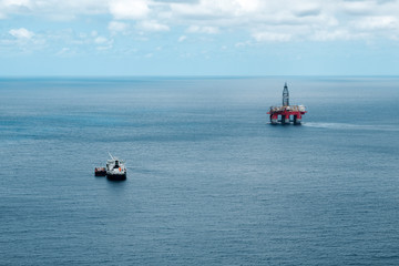 Oil station in the middle of the sea, near Tenerife