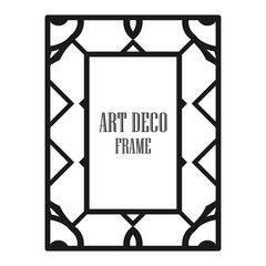 Art deco ornamental frame