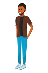 afroamerican man with beard