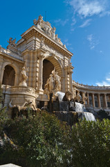 Fototapeta premium Palais Longchamp during a sunny day in Marseille, France