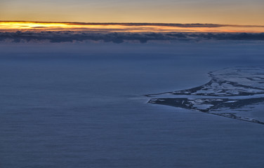 Southern French coast from airplane