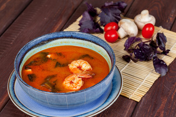 Pan-Asian cuisine, seafood soup, for use in design