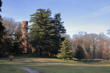 Parco pubblico di Monza città in Italia, Public park in monza city in Italy	