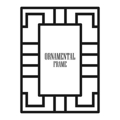 Art deco ornamental frame