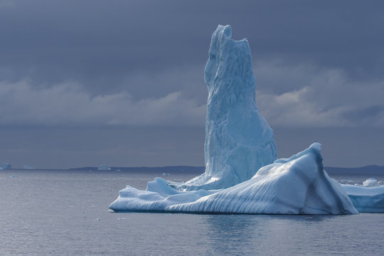 Iceberg pillar off the coast of Greenland