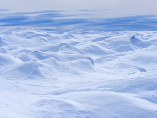 Snowy hills in Greenland