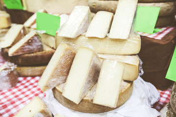 handmade cheese at farmers market
