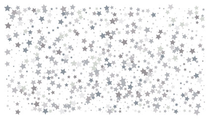 Silver stars. Confetti celebration