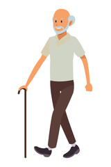 old man with cane