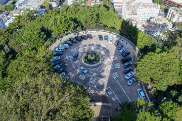 San Francisco Close-Up Aerial View - Roundabout