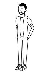 afroamerican man with beard