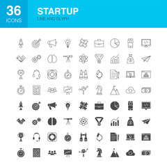 Startup Line Web Glyph Icons