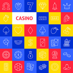 Vector Casino Line Icons