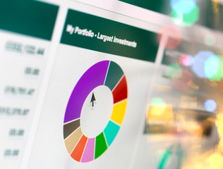 Overview of a persons investment and pension portfolio online