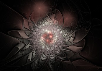 Abstract image. Computer generated. Unusual flower.