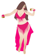 turkish belly dancer illustration vector