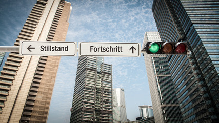 Schild 393 - Fortschritt