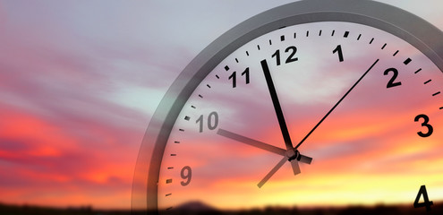 Clock in sky