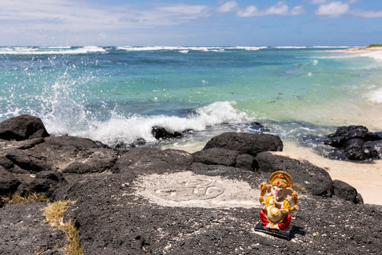 Mauritius, East Coast, Flacq, Figurine of Ganesha