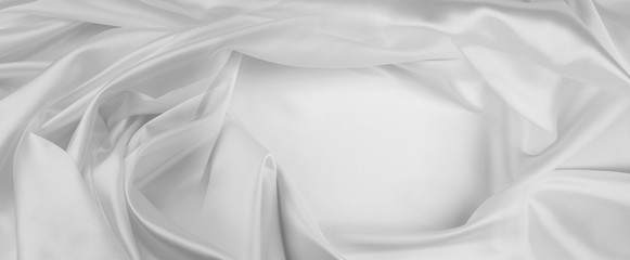 White silk fabric