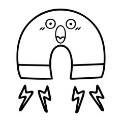 line drawing cartoon magnet