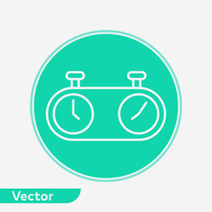 Chess clock vector icon sign symbol
