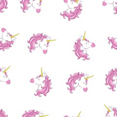 cute unicorn vector pattern