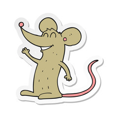 sticker of a cartoon mouse