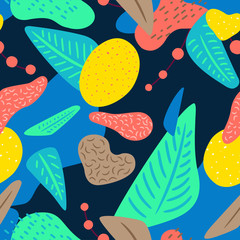 Liquid geometric background with a tropical motif.