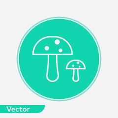 Mushroom vector icon sign symbol