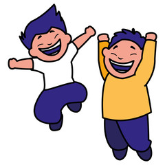 Obraz premium happy fat boys celebrating