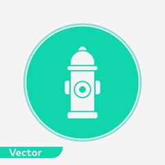 Fire hydrant vector icon sign symbol