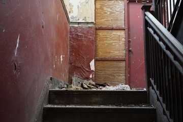 Door at the top of the stairs