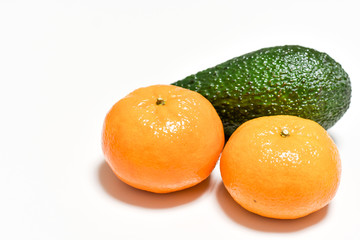 angerines and avocados, citrus fruits. Fresh vitamins