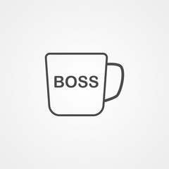 Mug vector icon sign symbol