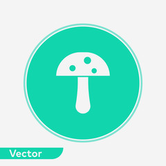 Mushroom vector icon sign symbol