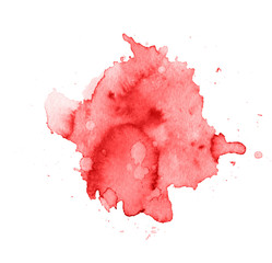 Colorful abstract watercolor texture stain with splashes and spatters.