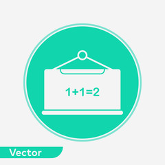 Blackboard vector icon sign symbol